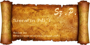 Szerafin Pál névjegykártya