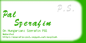 pal szerafin business card